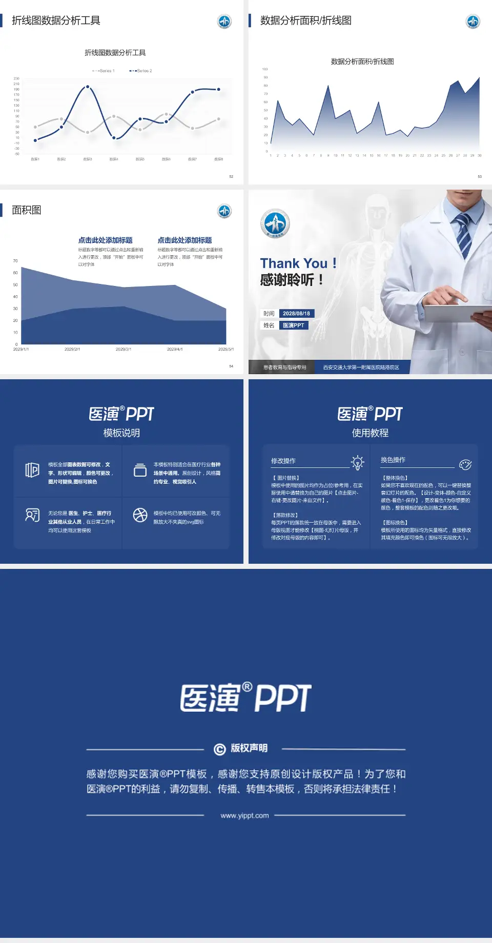 西安交通大学第一附属医院陆港院区患者教育与指导PPT模板4:3格式幻灯片预览图7