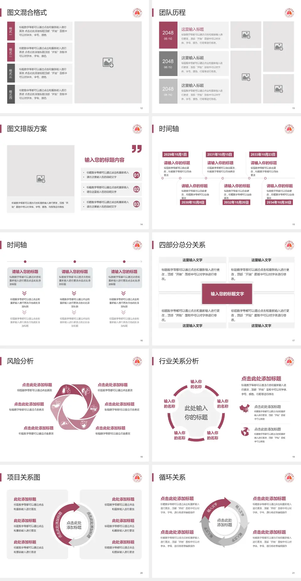 西安市胸科医院项目申请与汇报PPT模板4:3格式幻灯片预览图3