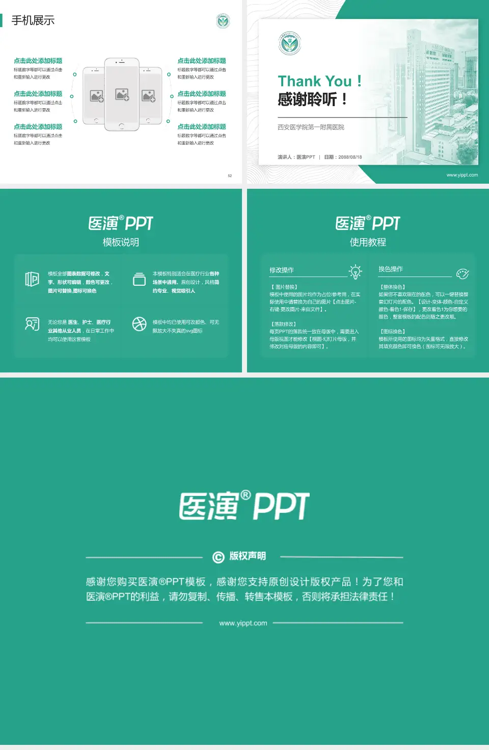 西安医学院第一附属医院医院管理报告PPT模板4:3格式幻灯片预览图7