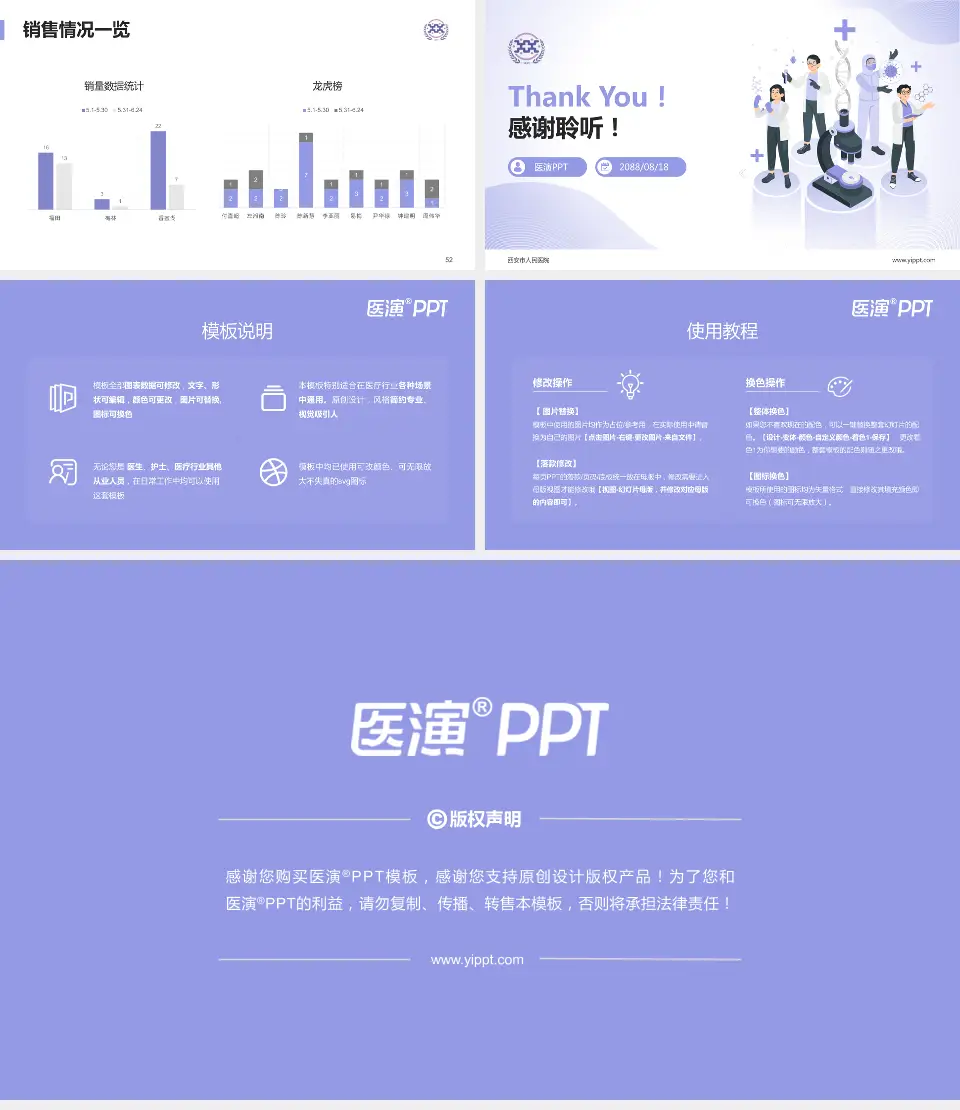西安市人民医院品管圈PDCA演示专用PPT模板16:9格式幻灯片预览图7
