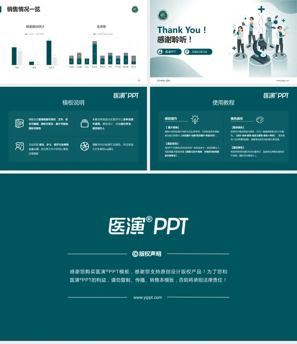 西安市第八医院品管圈PDCA演示专用PPT模板16:9格式幻灯片预览图7