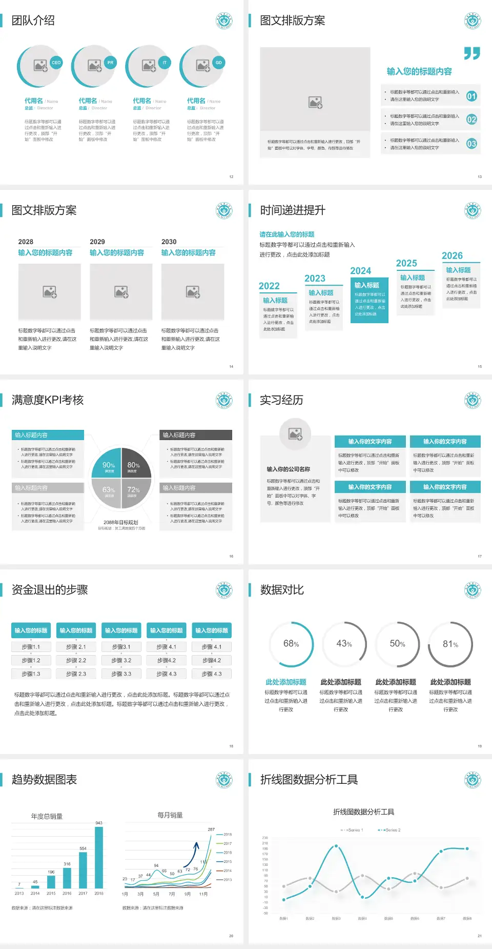 榆林市第二医院培训与教育PPT模板4:3格式幻灯片预览图3