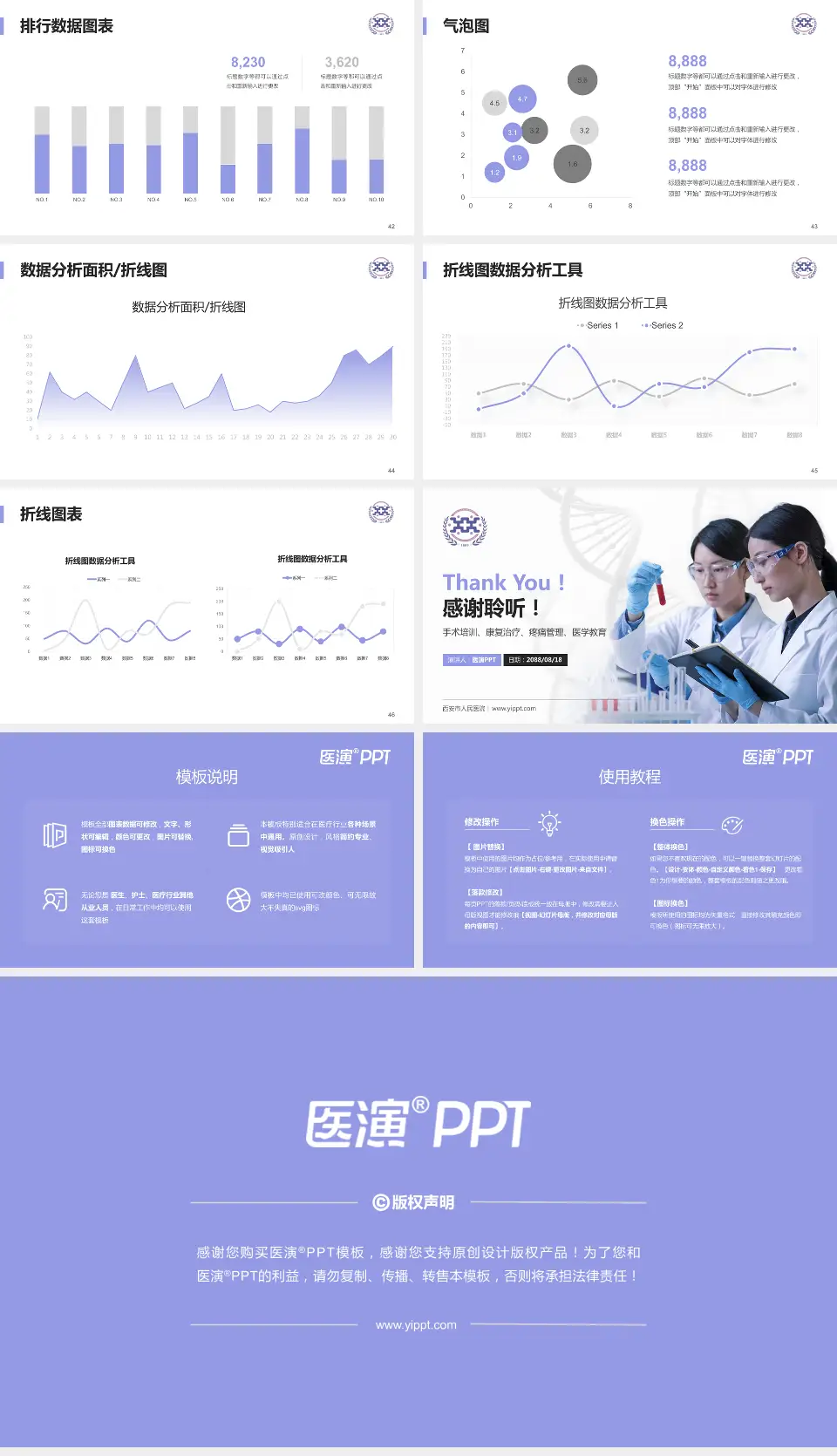 西安市人民医院科研成果展示PPT模板16:9格式幻灯片预览图6