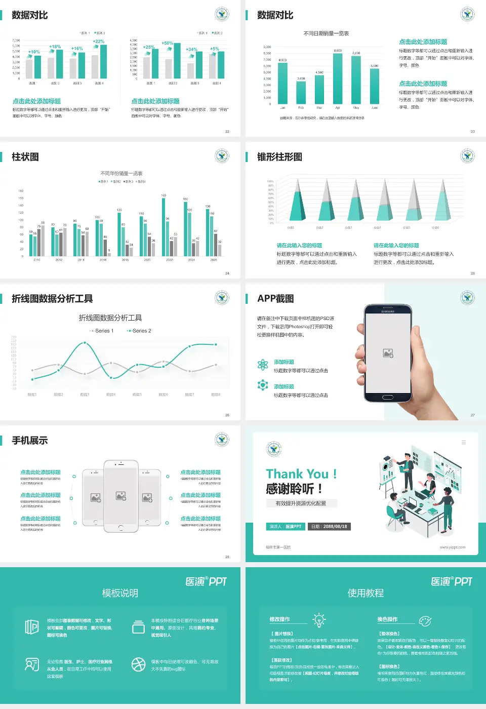 榆林市第一医院财务与预算报告PPT模板16:9格式幻灯片预览图4