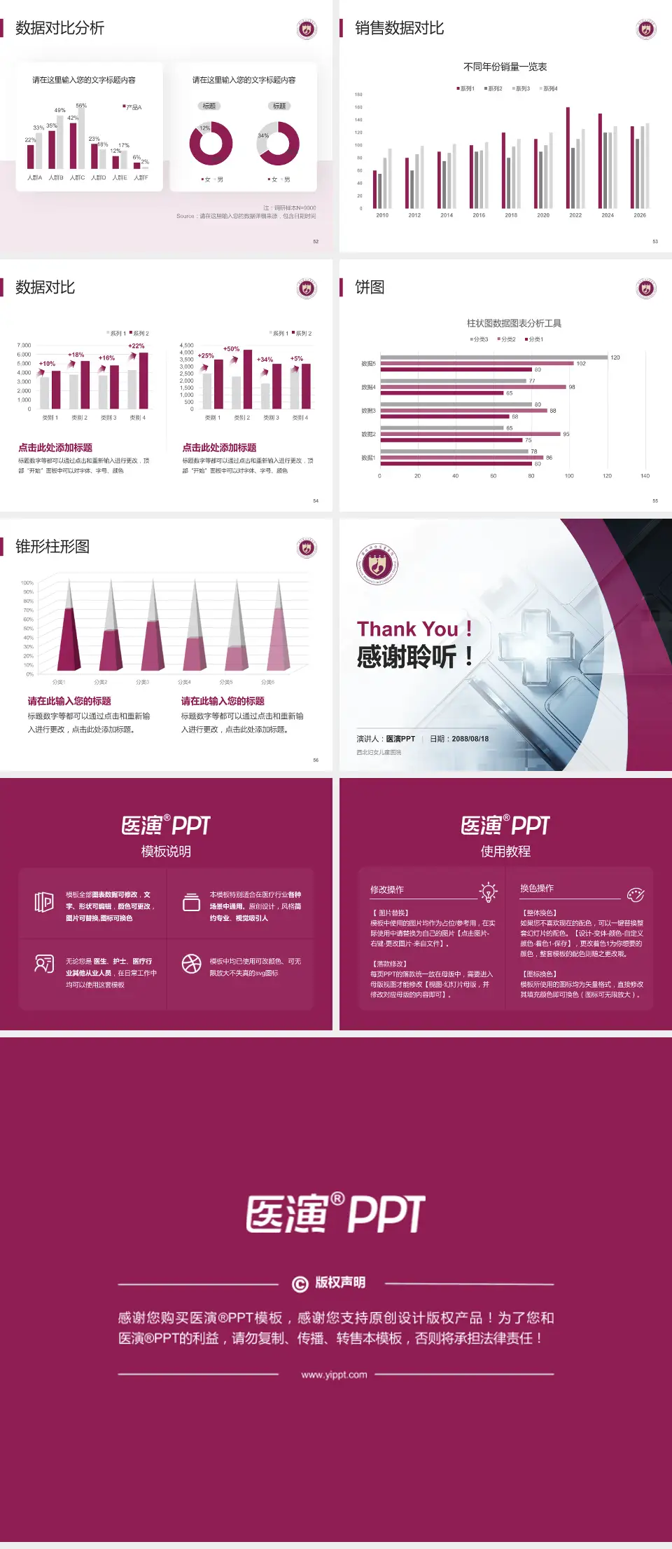 西北妇女儿童医院医疗行业比赛专用PPT模板4:3格式幻灯片预览图7