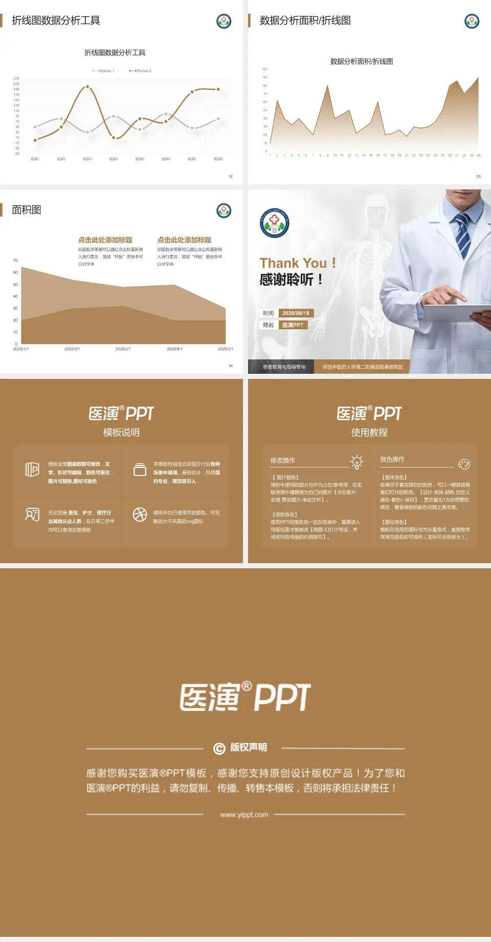 陕西中医药大学第二附属医院秦都院区患者教育与指导PPT模板4:3格式幻灯片预览图7