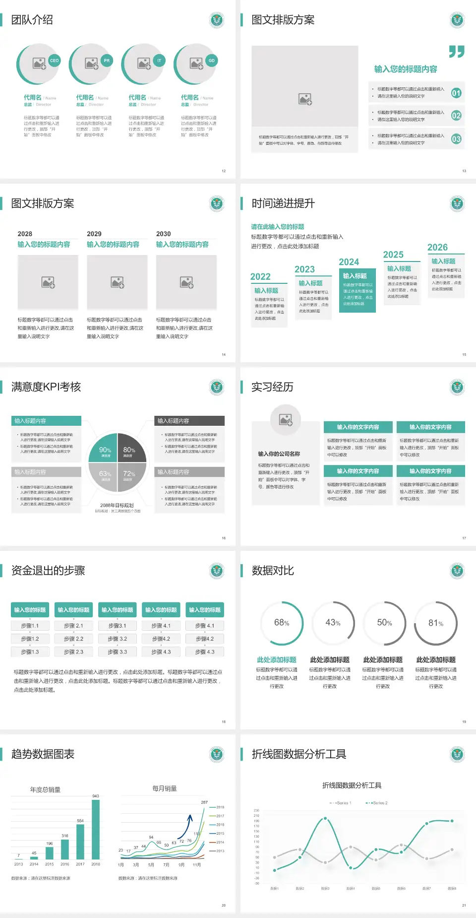西安医学院第三附属医院培训与教育PPT模板4:3格式幻灯片预览图3