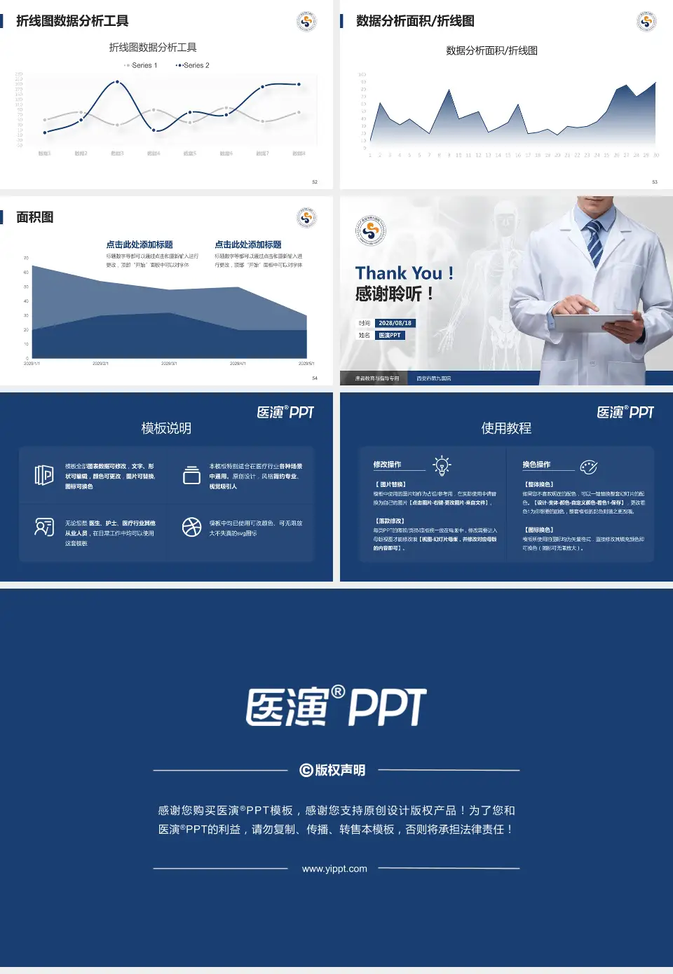 西安市第九医院患者教育与指导PPT模板16:9格式幻灯片预览图7