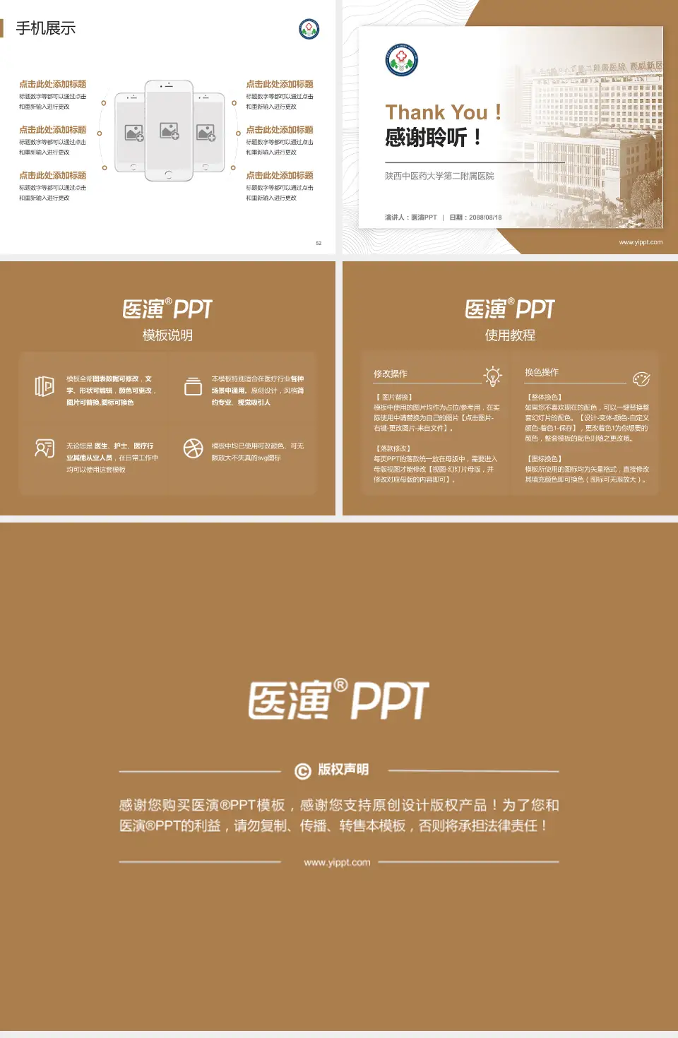 陕西中医药大学第二附属医院医院管理报告PPT模板4:3格式幻灯片预览图7