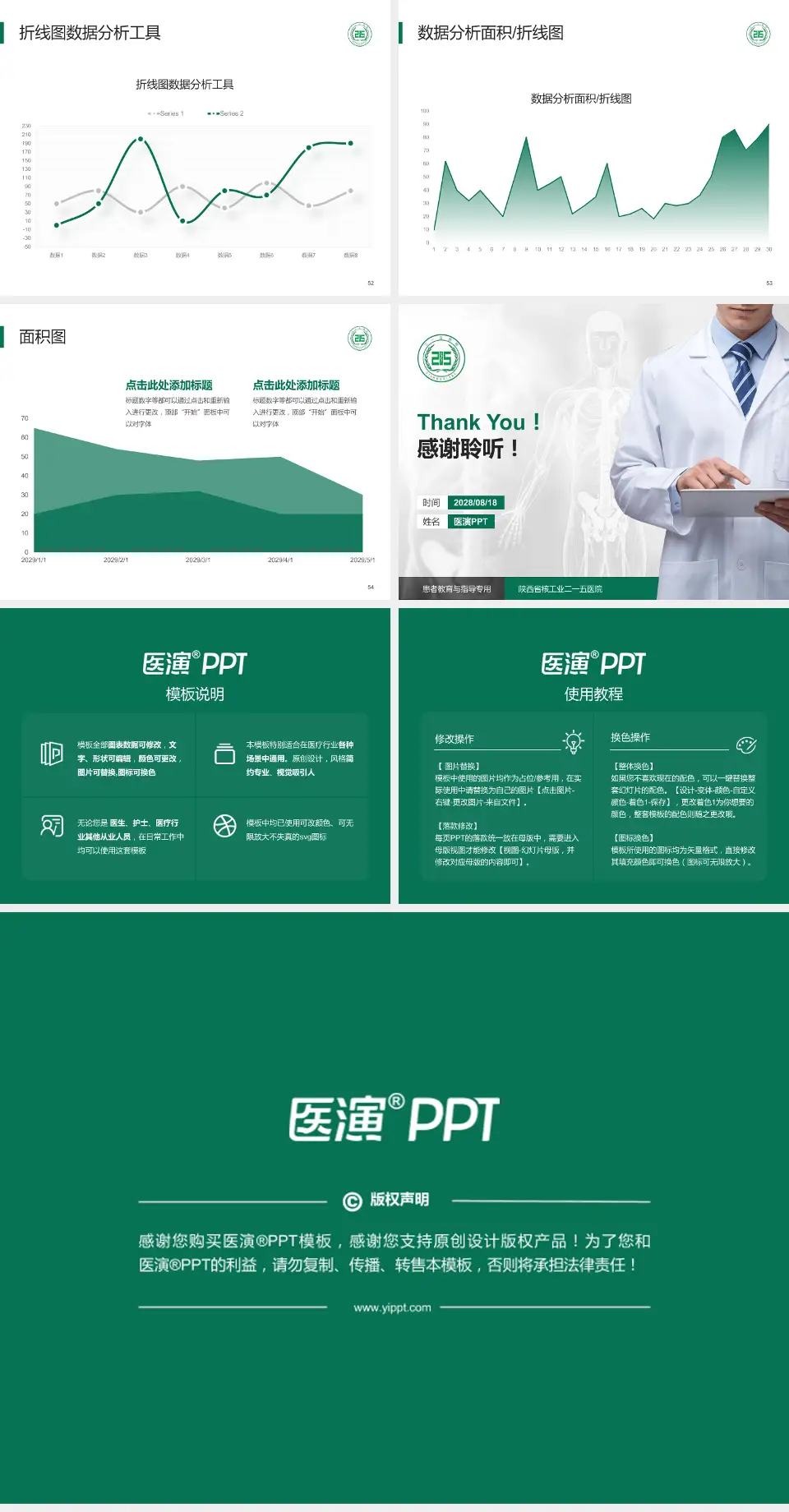 陕西省核工业二一五医院患者教育与指导PPT模板4:3格式幻灯片预览图7