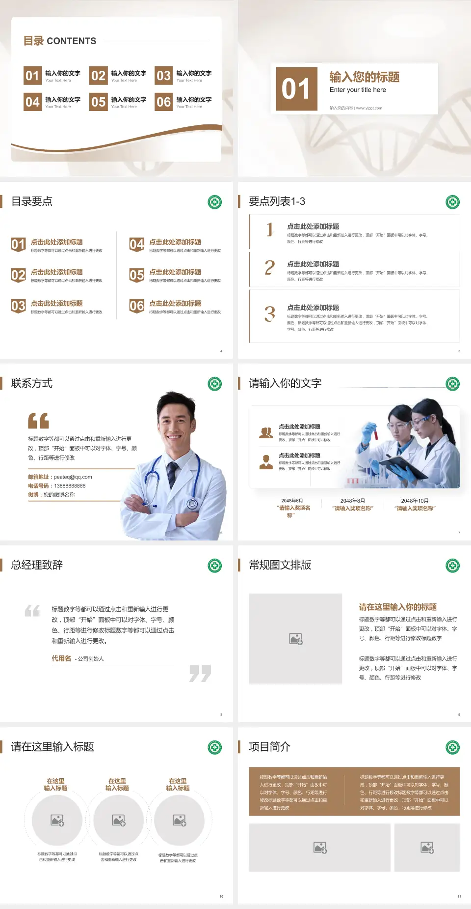 陕西省中医医院项目申请与汇报PPT模板4:3格式幻灯片预览图2