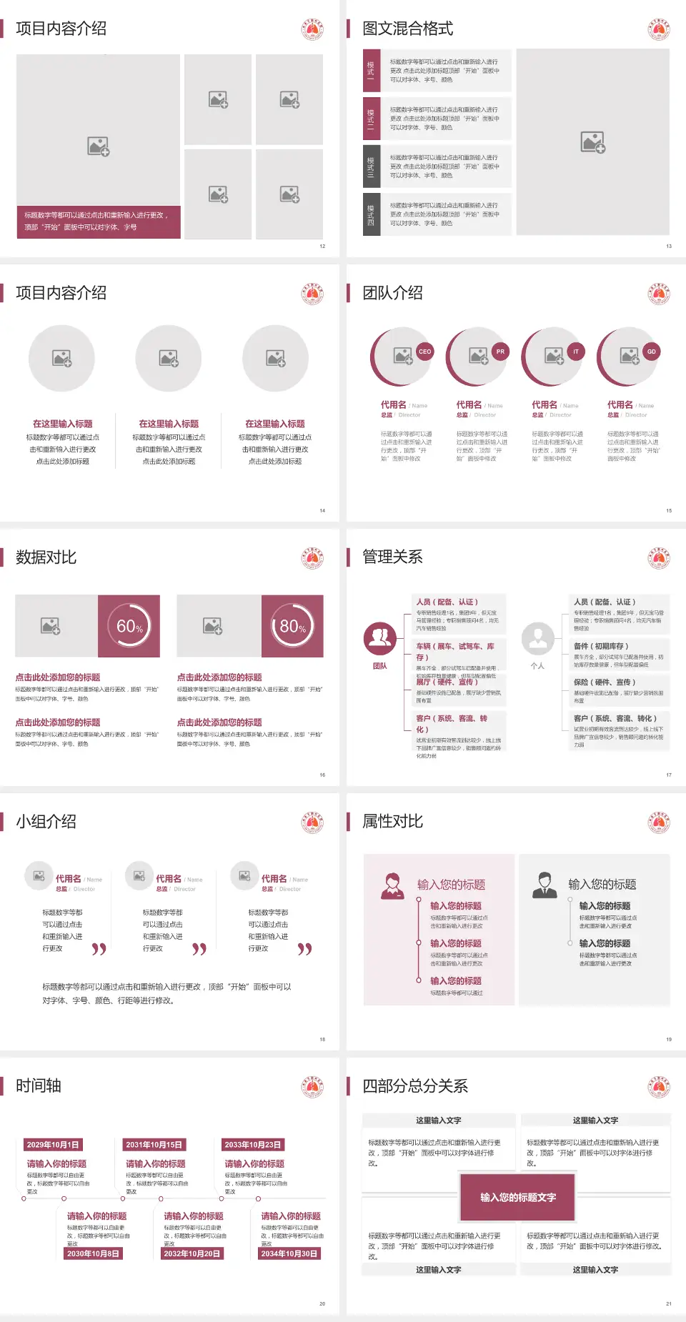 西安市胸科医院科室介绍与推广PPT模板4:3格式幻灯片预览图3
