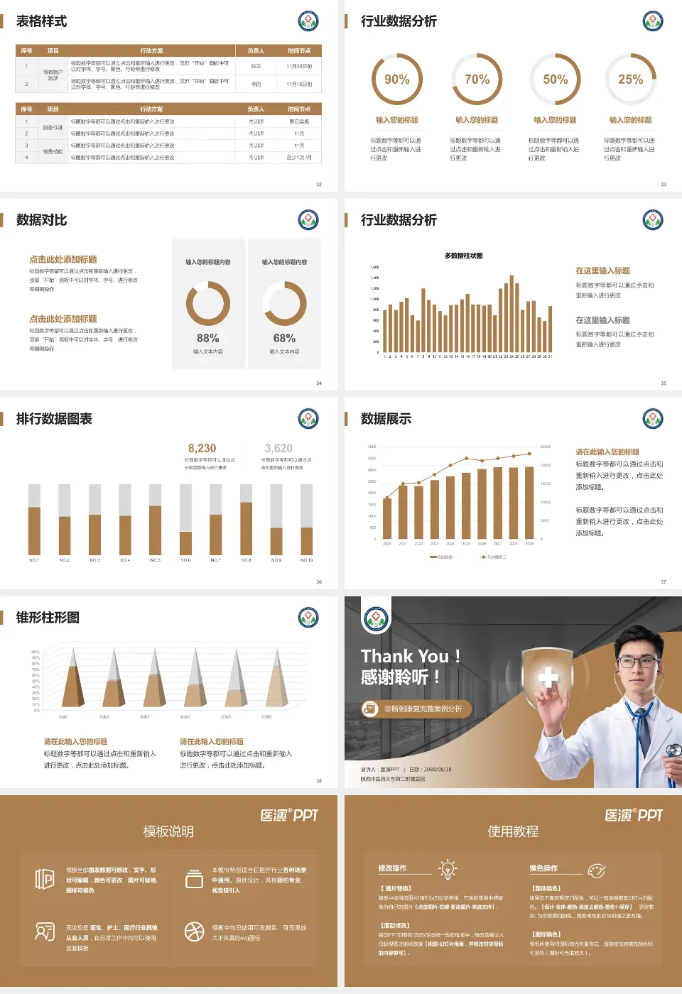 陕西中医药大学第二附属医院医疗知识普及PPT模板16:9格式幻灯片预览图5