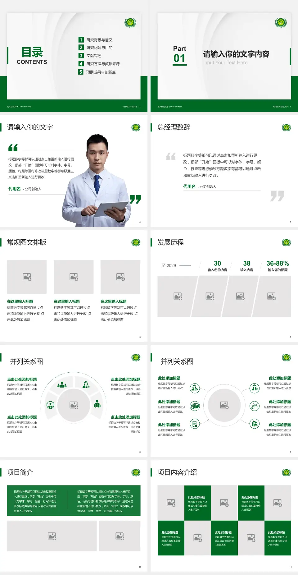 福建蜂疗医院医院管理报告PPT模板4:3格式幻灯片预览图2