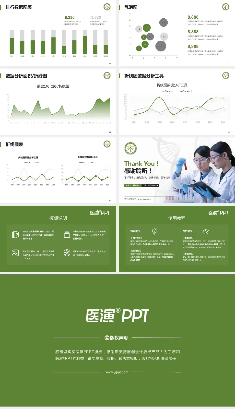 杨凌示范区医院科研成果展示PPT模板16:9格式幻灯片预览图6