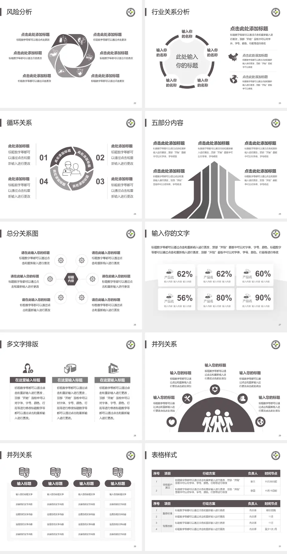 金川集团有限公司职工医院科室介绍与推广PPT模板4:3格式幻灯片预览图4