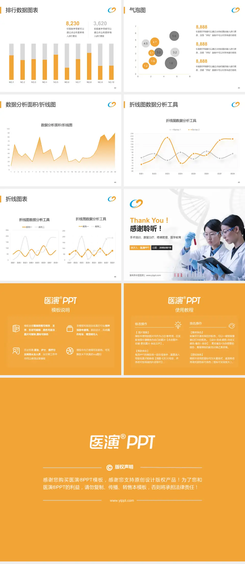 宝鸡市中医医院科研成果展示PPT模板4:3格式幻灯片预览图6