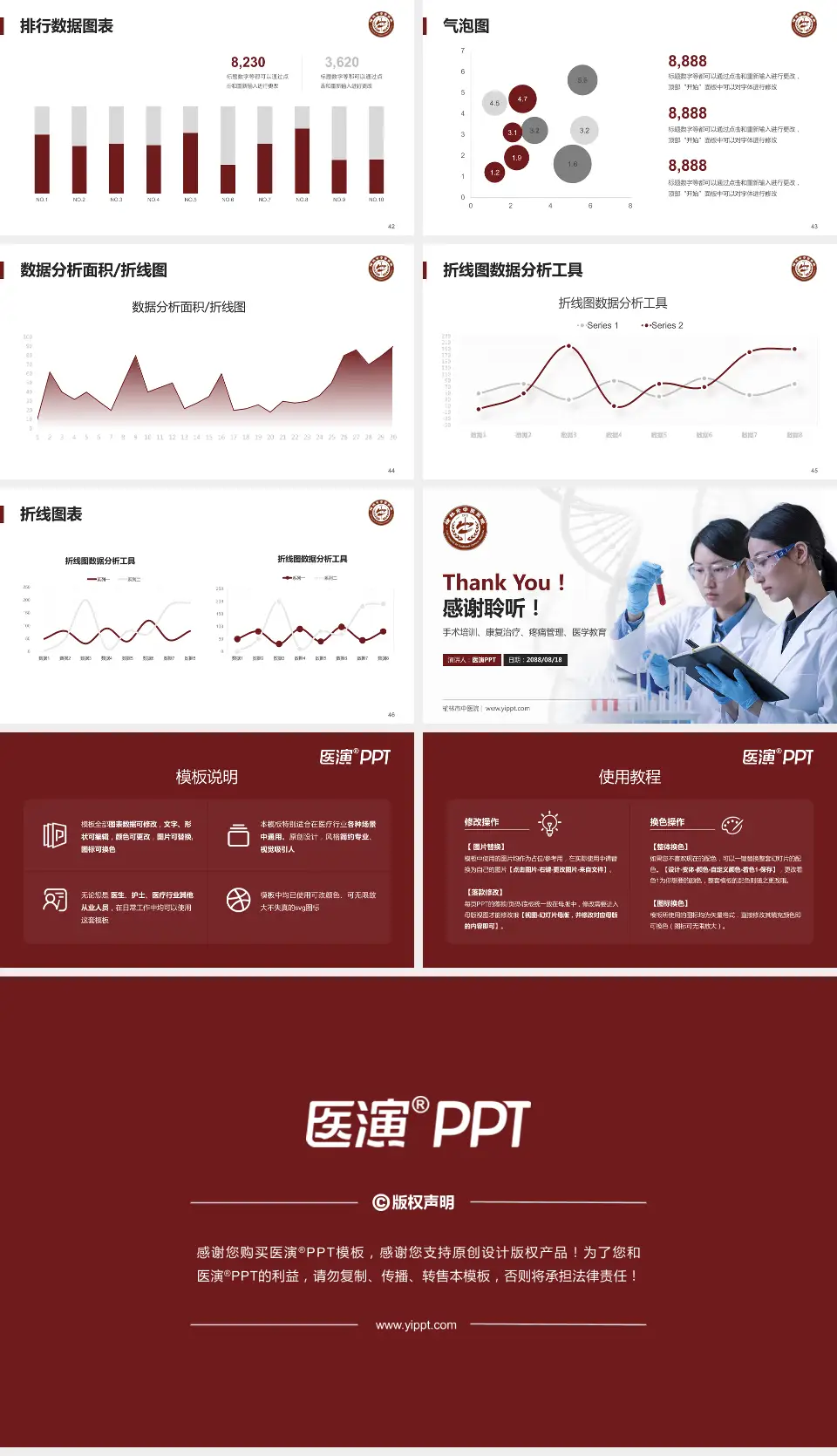 榆林市中医院科研成果展示PPT模板16:9格式幻灯片预览图6