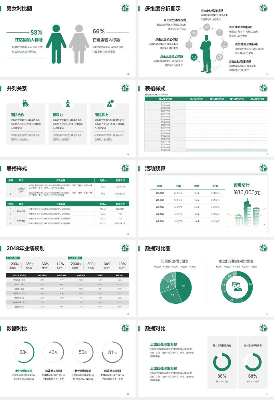 武威市中医医院财务与预算报告PPT模板16:9格式幻灯片预览图3
