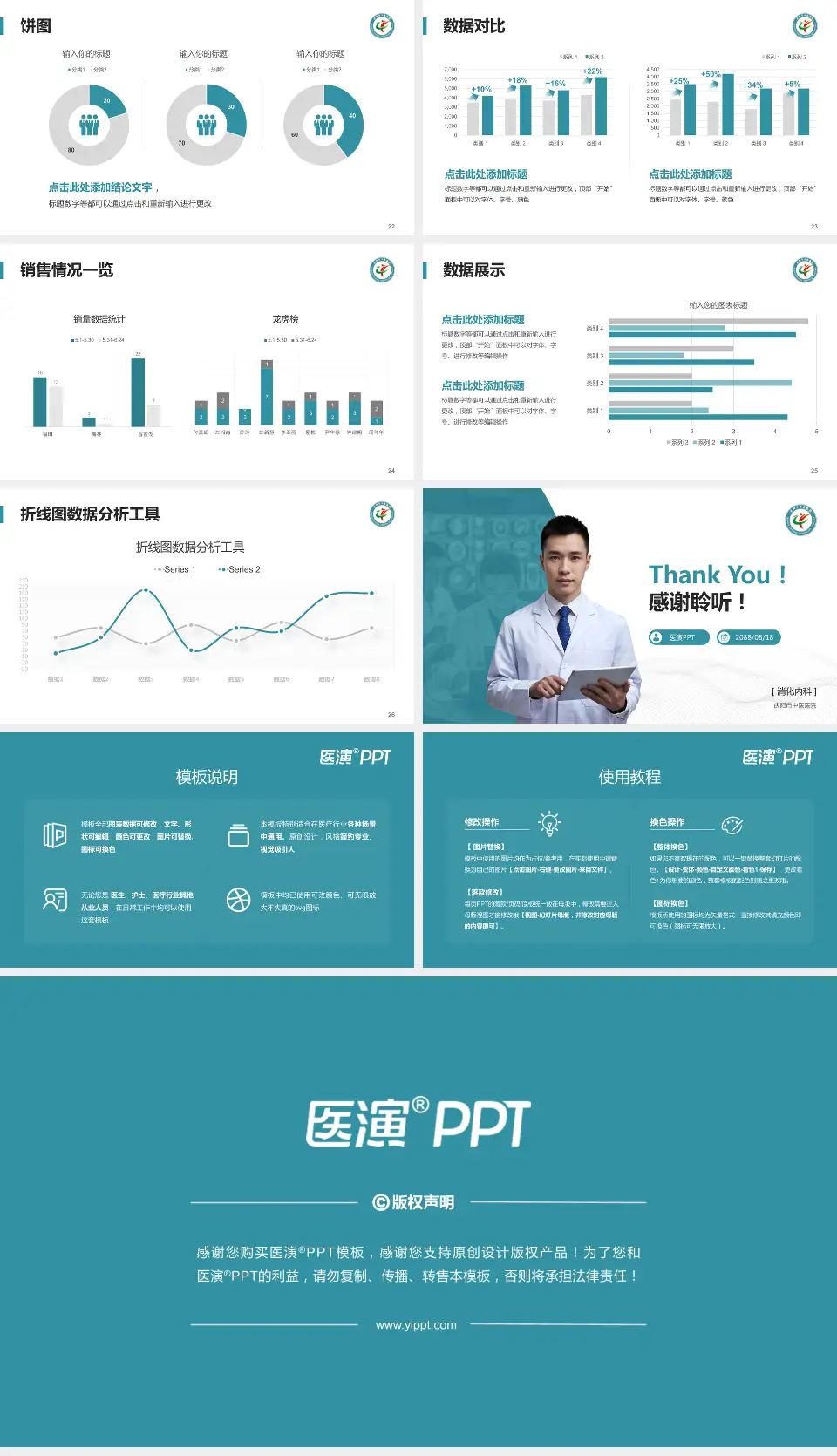庆阳市中医医院病例分享与讨论PPT模板16:9格式幻灯片预览图4