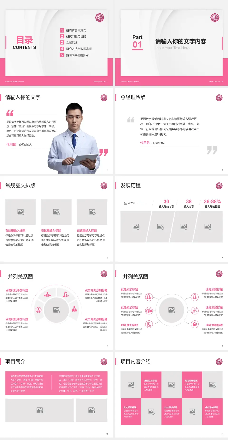 商洛市妇幼保健院医院管理报告PPT模板4:3格式幻灯片预览图2