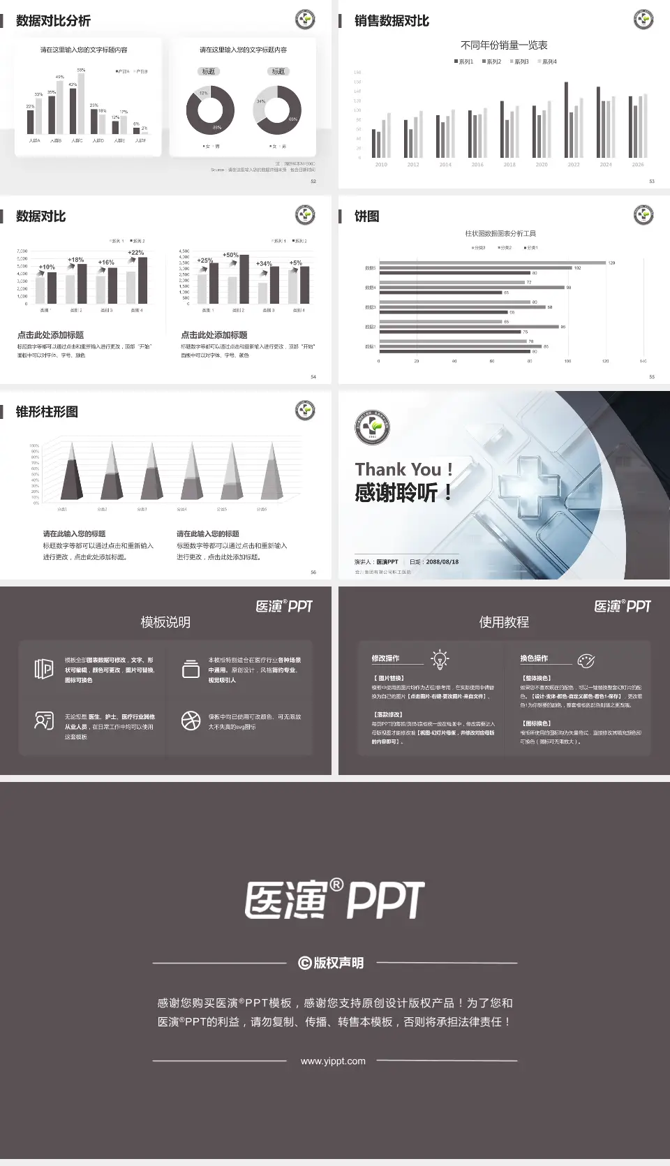 金川集团有限公司职工医院医疗行业比赛专用PPT模板16:9格式幻灯片预览图7