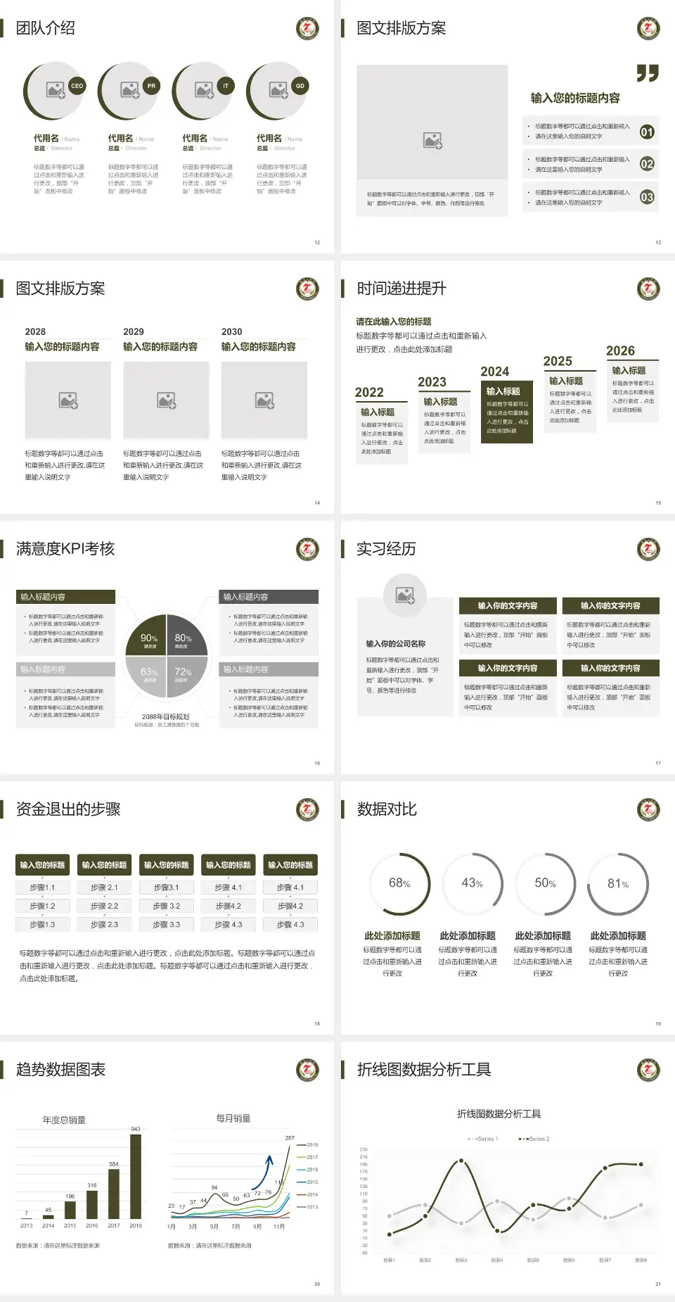临夏七医院培训与教育PPT模板4:3格式幻灯片预览图3