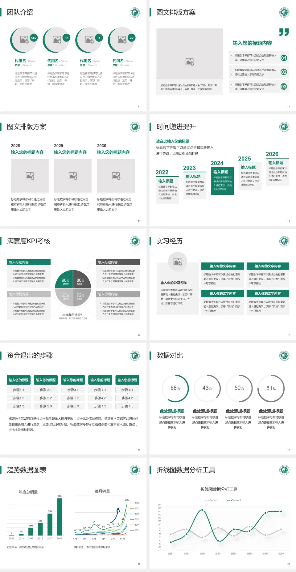 甘肃中医学院附属医院东院培训与教育PPT模板4:3格式幻灯片预览图3