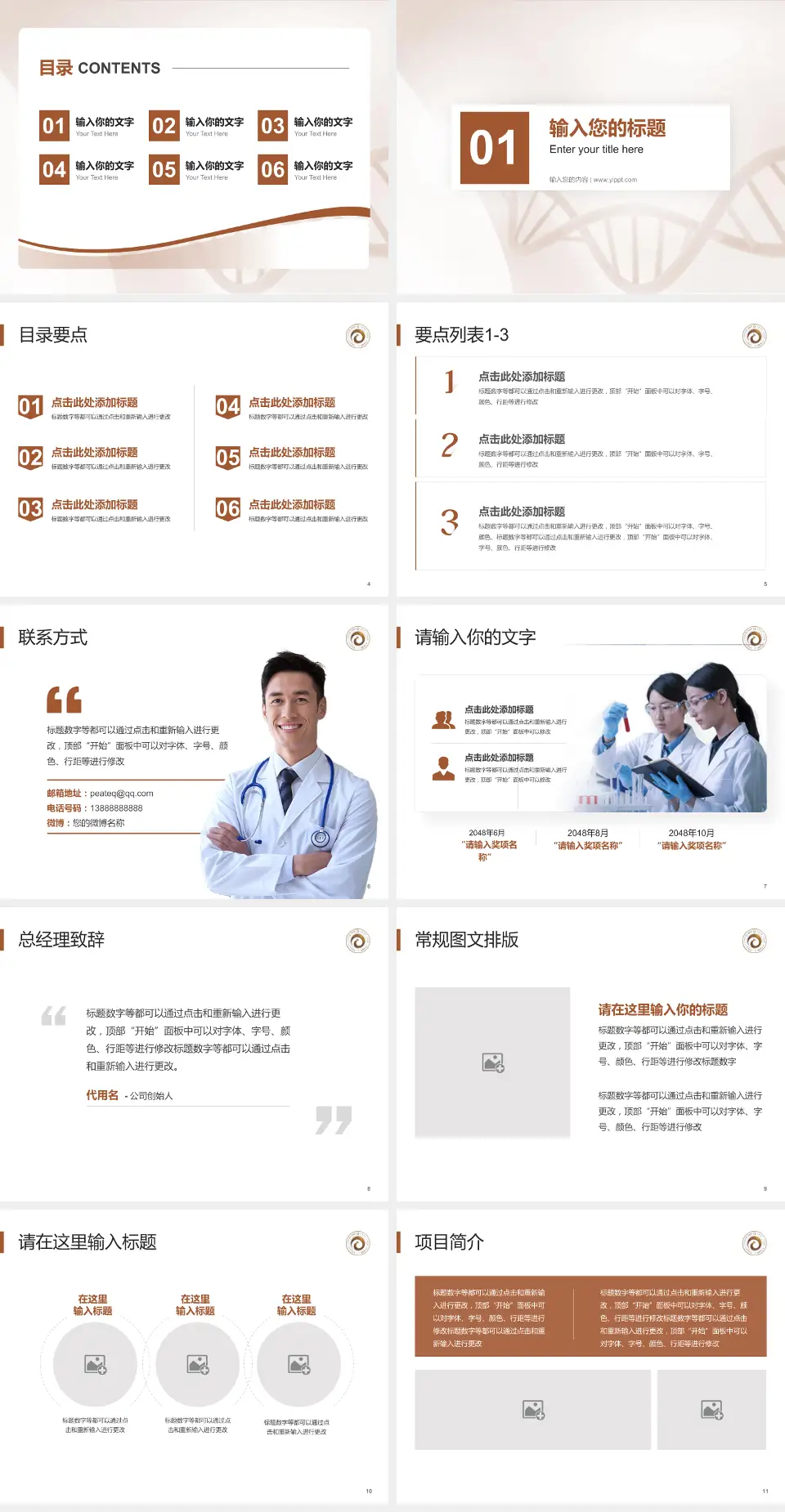 白银市第一人民医院项目申请与汇报PPT模板4:3格式幻灯片预览图2