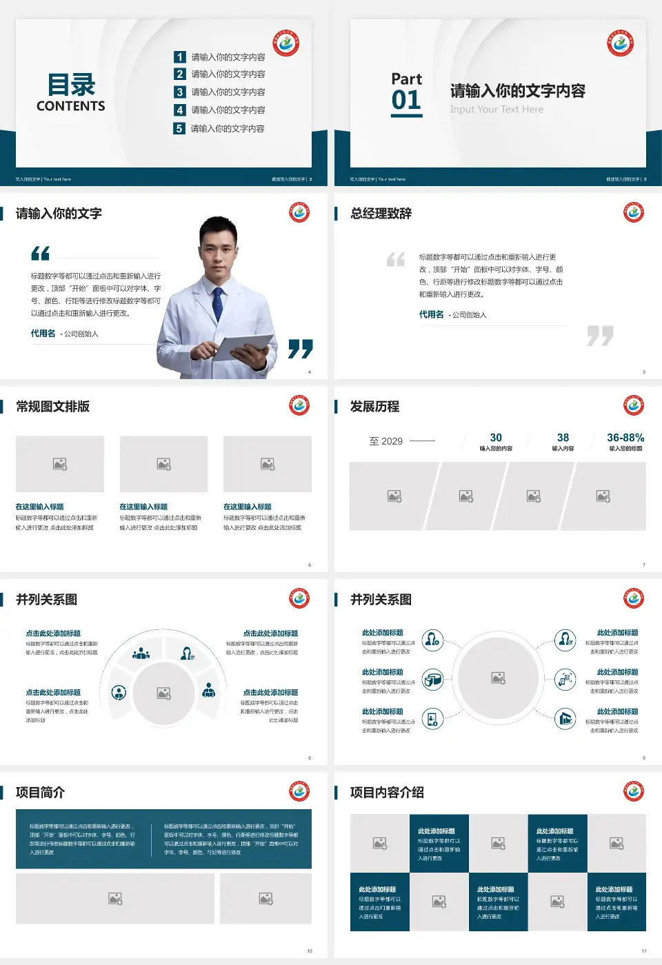 龙岩市第一医院医院管理报告PPT模板16:9格式幻灯片预览图2