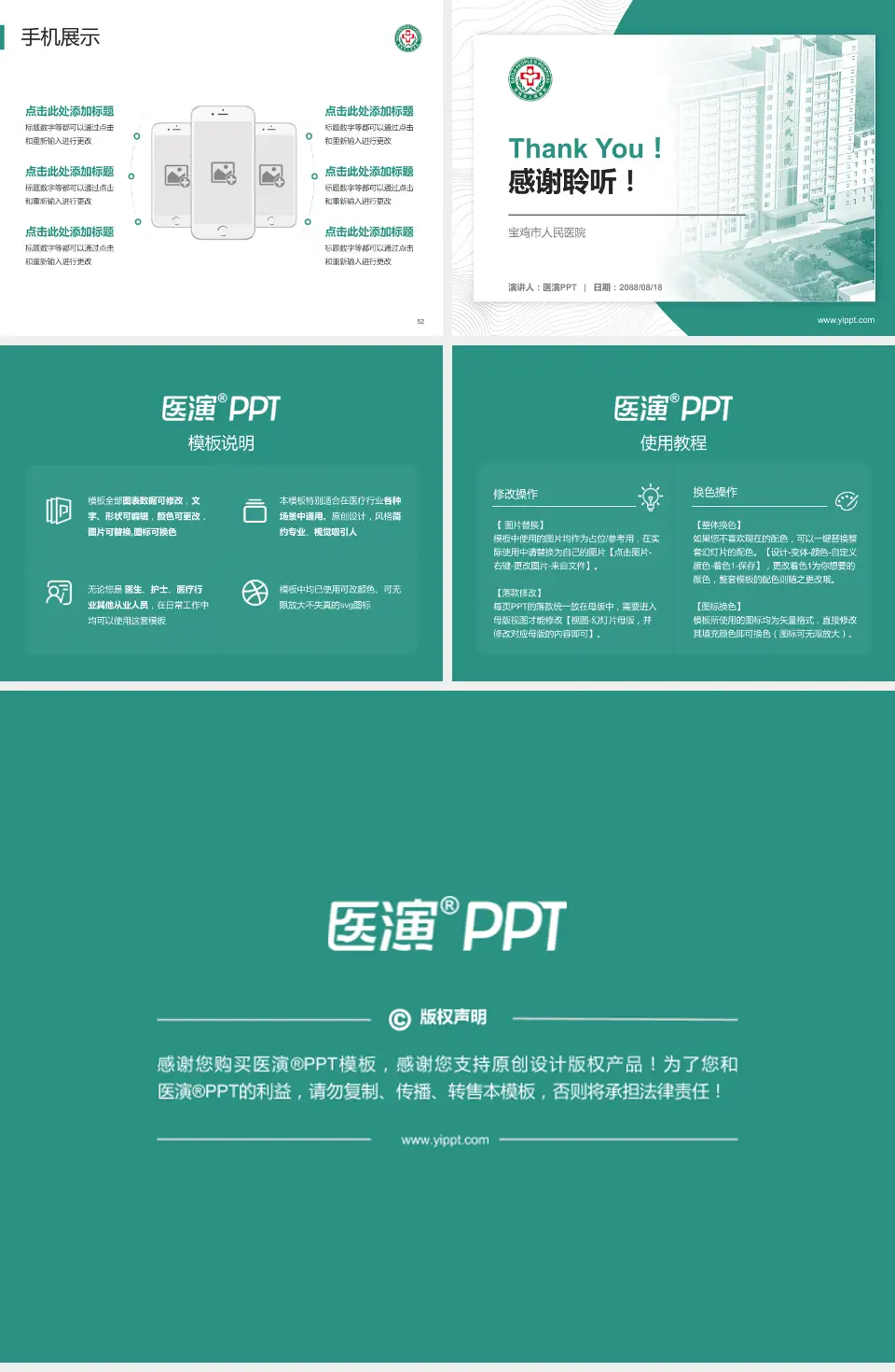 宝鸡市人民医院医院管理报告PPT模板4:3格式幻灯片预览图7