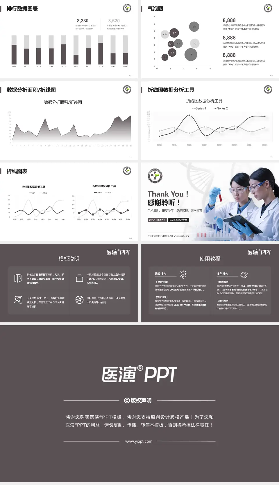 金川集团有限公司职工医院科研成果展示PPT模板16:9格式幻灯片预览图6