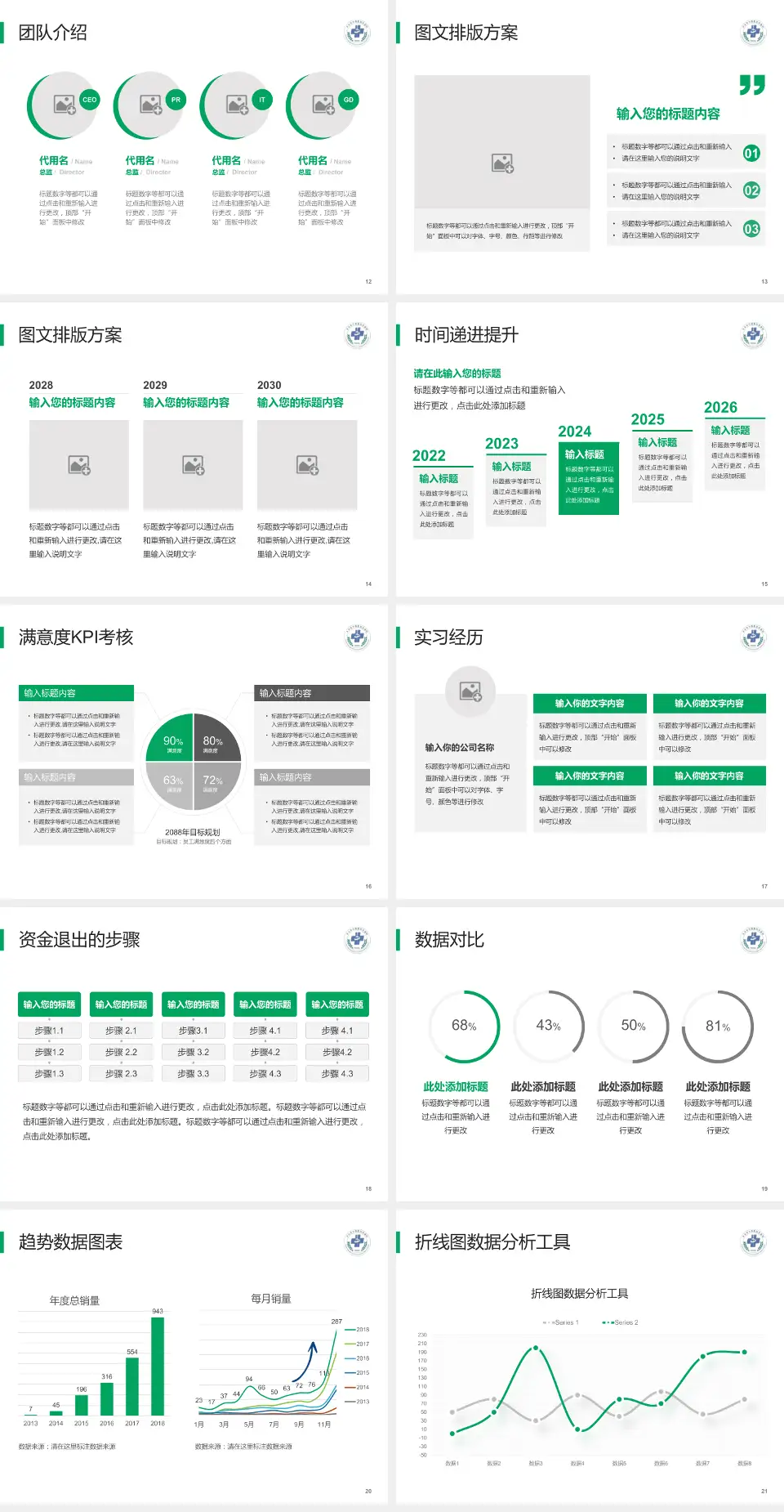 天水市第二人民医院培训与教育PPT模板4:3格式幻灯片预览图3