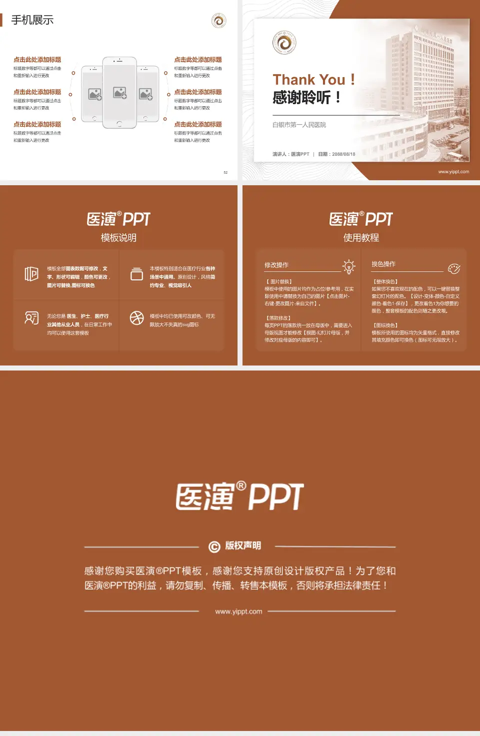 白银市第一人民医院医院管理报告PPT模板4:3格式幻灯片预览图7