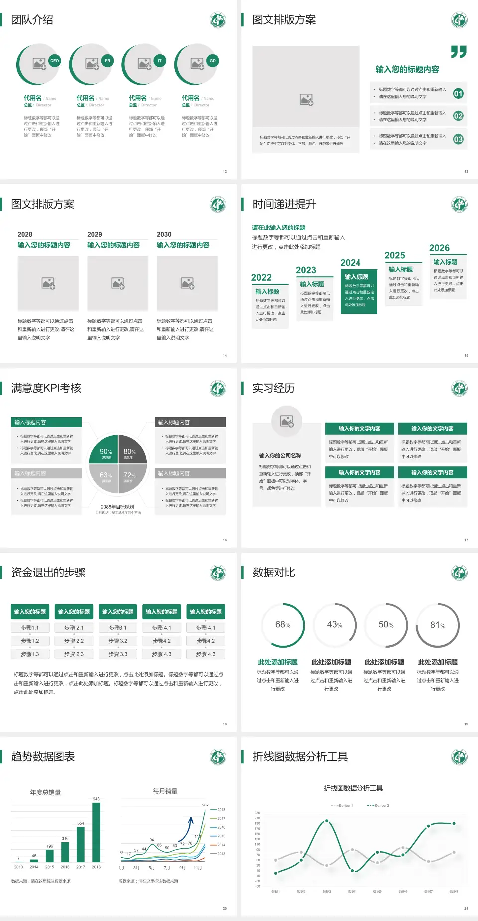 武威市中医医院培训与教育PPT模板4:3格式幻灯片预览图3