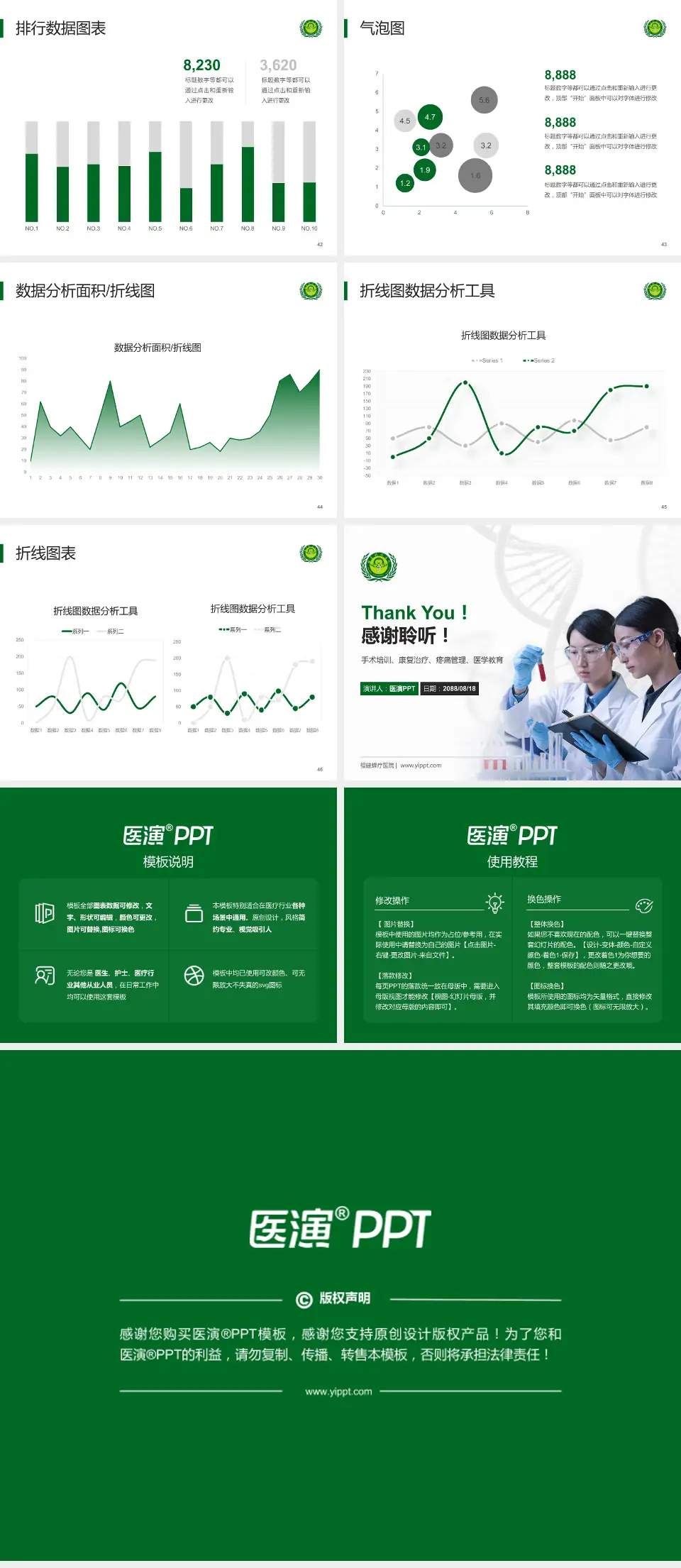 福建蜂疗医院科研成果展示PPT模板4:3格式幻灯片预览图6