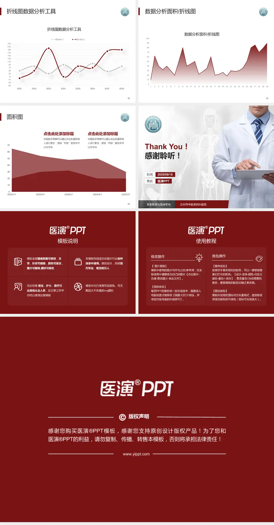 兰州市中医骨伤科医院患者教育与指导PPT模板4:3格式幻灯片预览图7