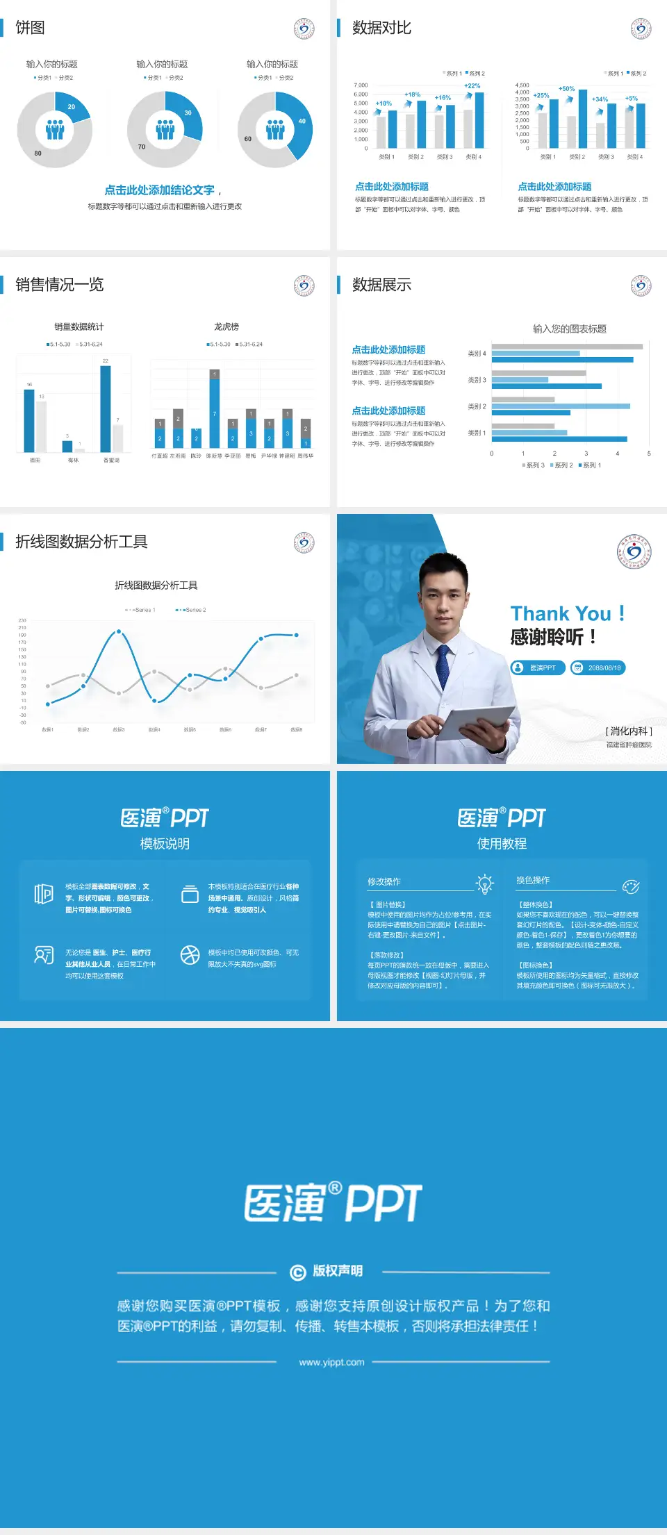 福建省肿瘤医院病例分享与讨论PPT模板4:3格式幻灯片预览图4