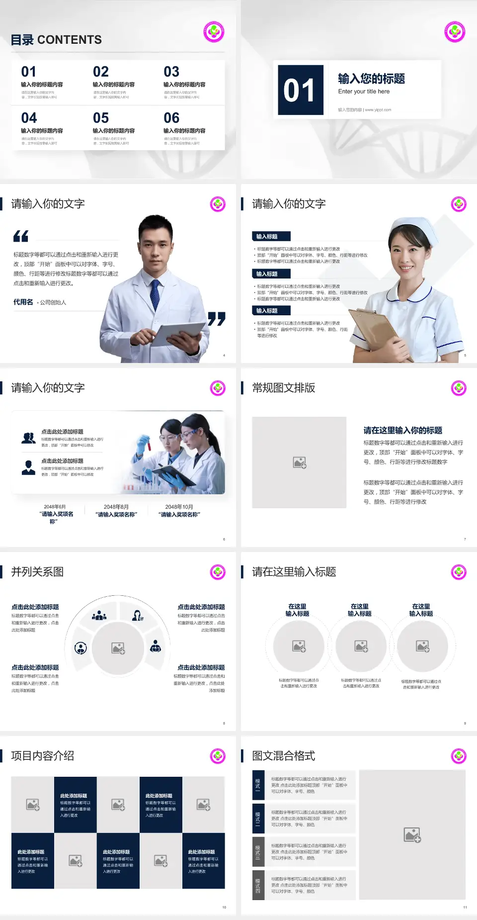 咸阳市妇幼保健院科研成果展示PPT模板4:3格式幻灯片预览图2