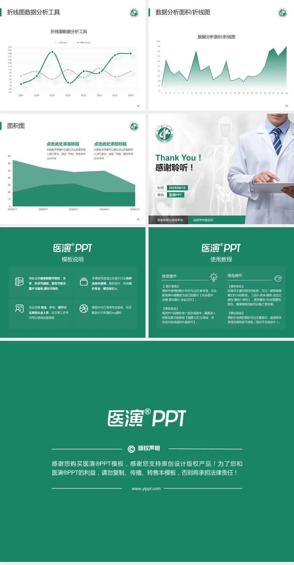 武威市中医医院患者教育与指导PPT模板4:3格式幻灯片预览图7