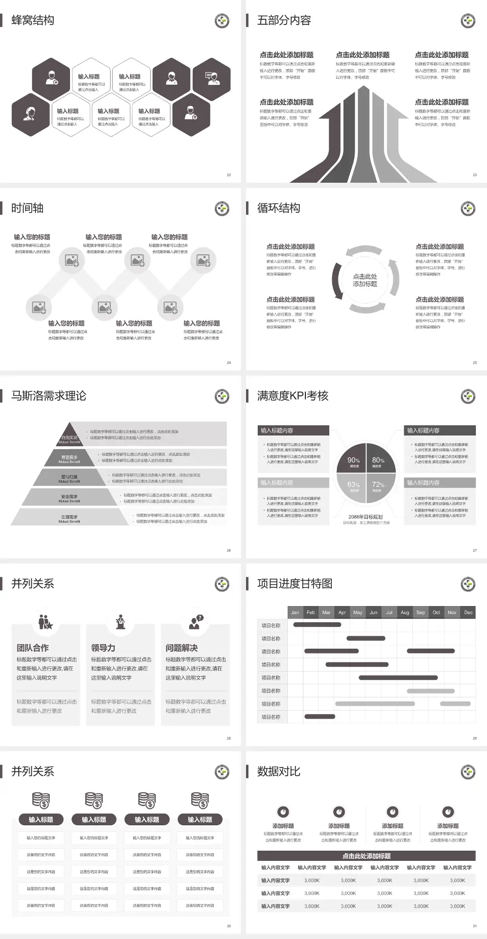 金川集团有限公司职工医院医疗知识普及PPT模板4:3格式幻灯片预览图4