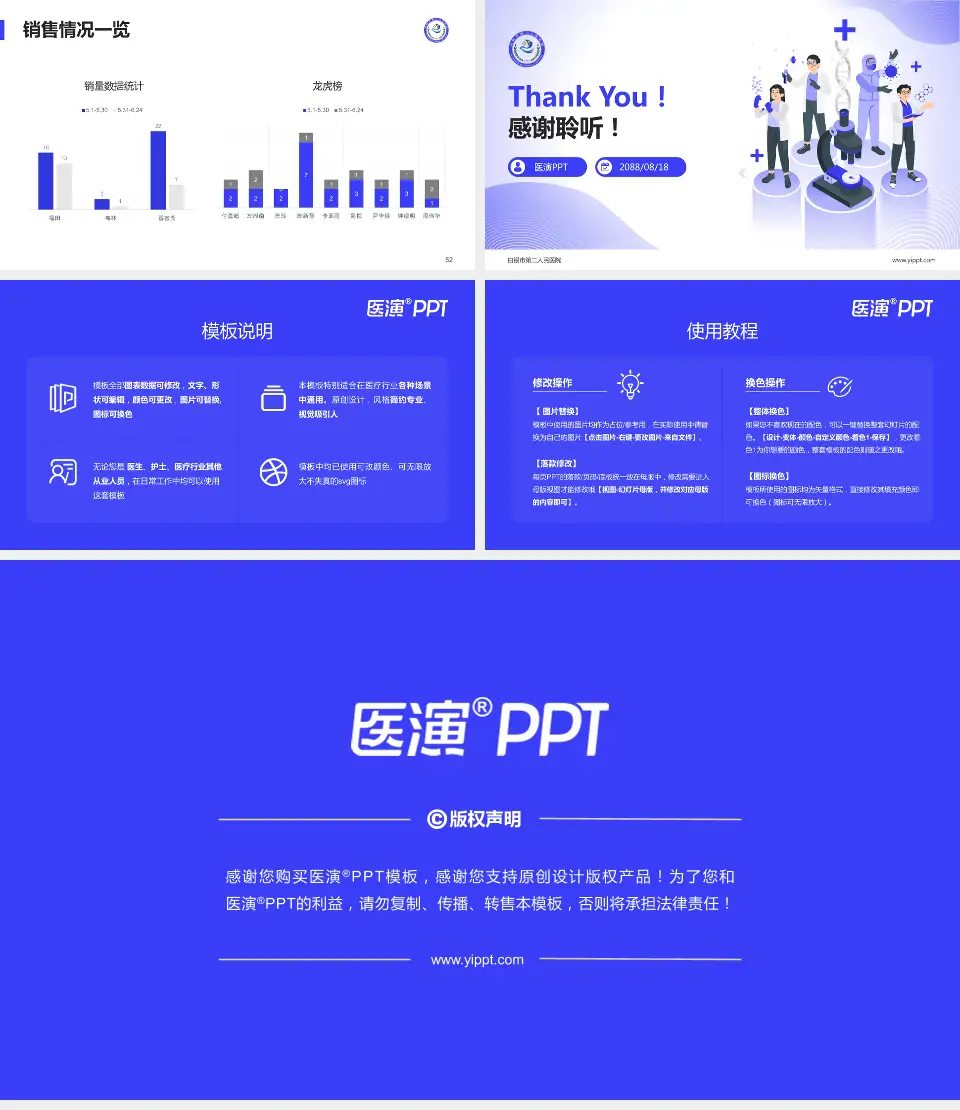 白银市第二人民医院品管圈PDCA演示专用PPT模板16:9格式幻灯片预览图7