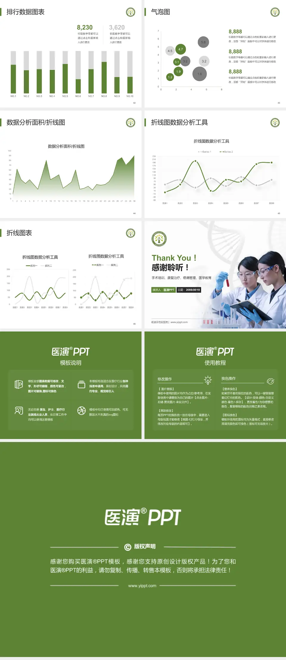 杨凌示范区医院科研成果展示PPT模板4:3格式幻灯片预览图6