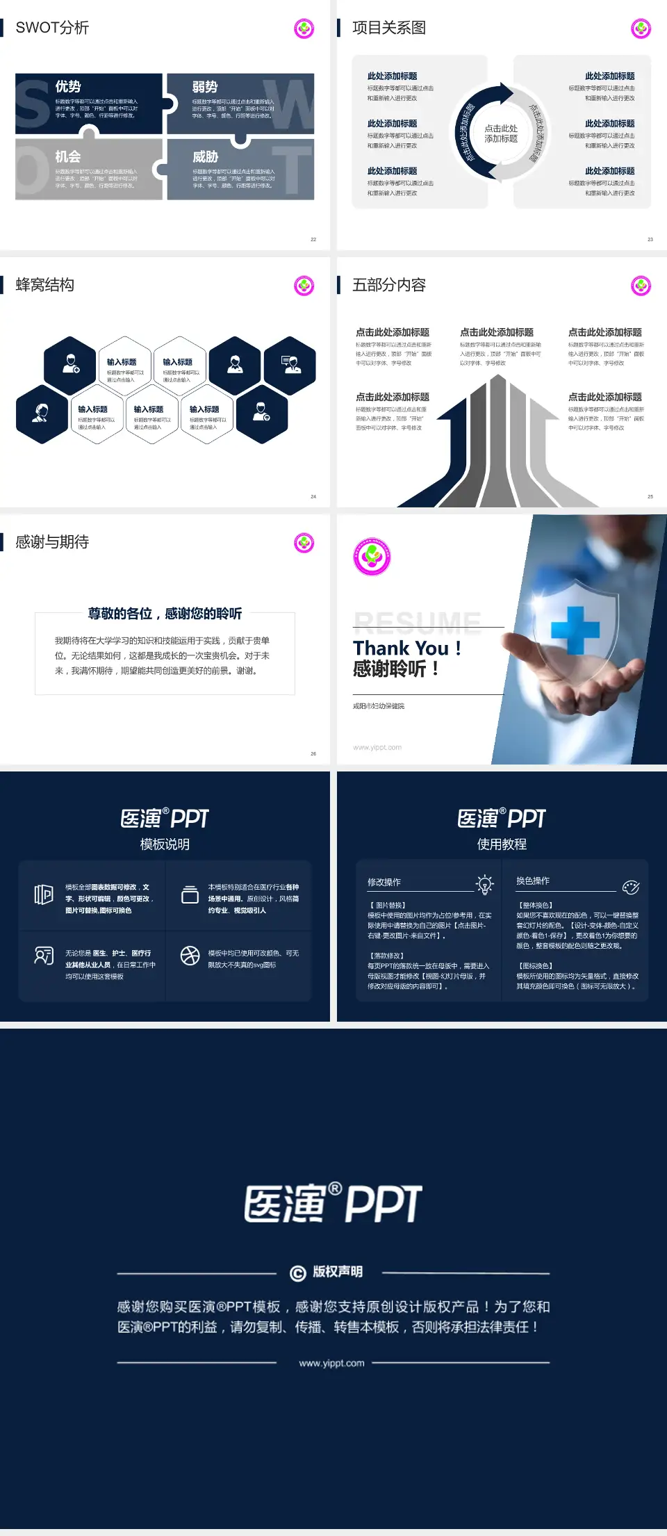 咸阳市妇幼保健院个人求职应聘简历PPT模板4:3格式幻灯片预览图4