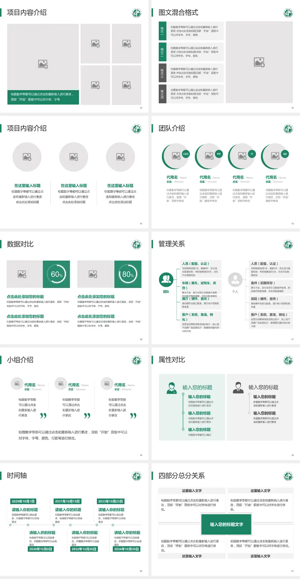 武威市中医医院科室介绍与推广PPT模板4:3格式幻灯片预览图3