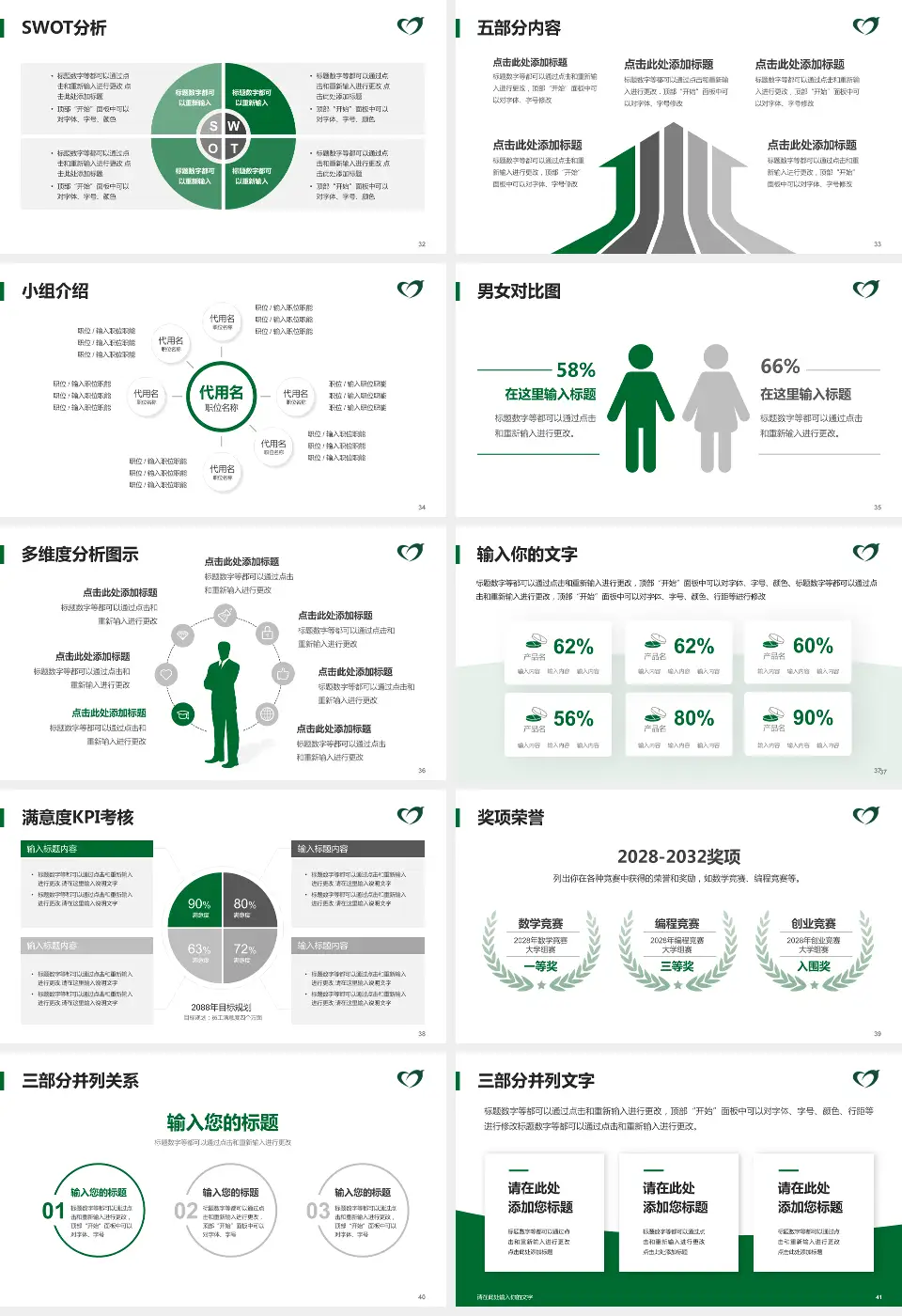 福鼎市医院医疗行业比赛专用PPT模板16:9格式幻灯片预览图5