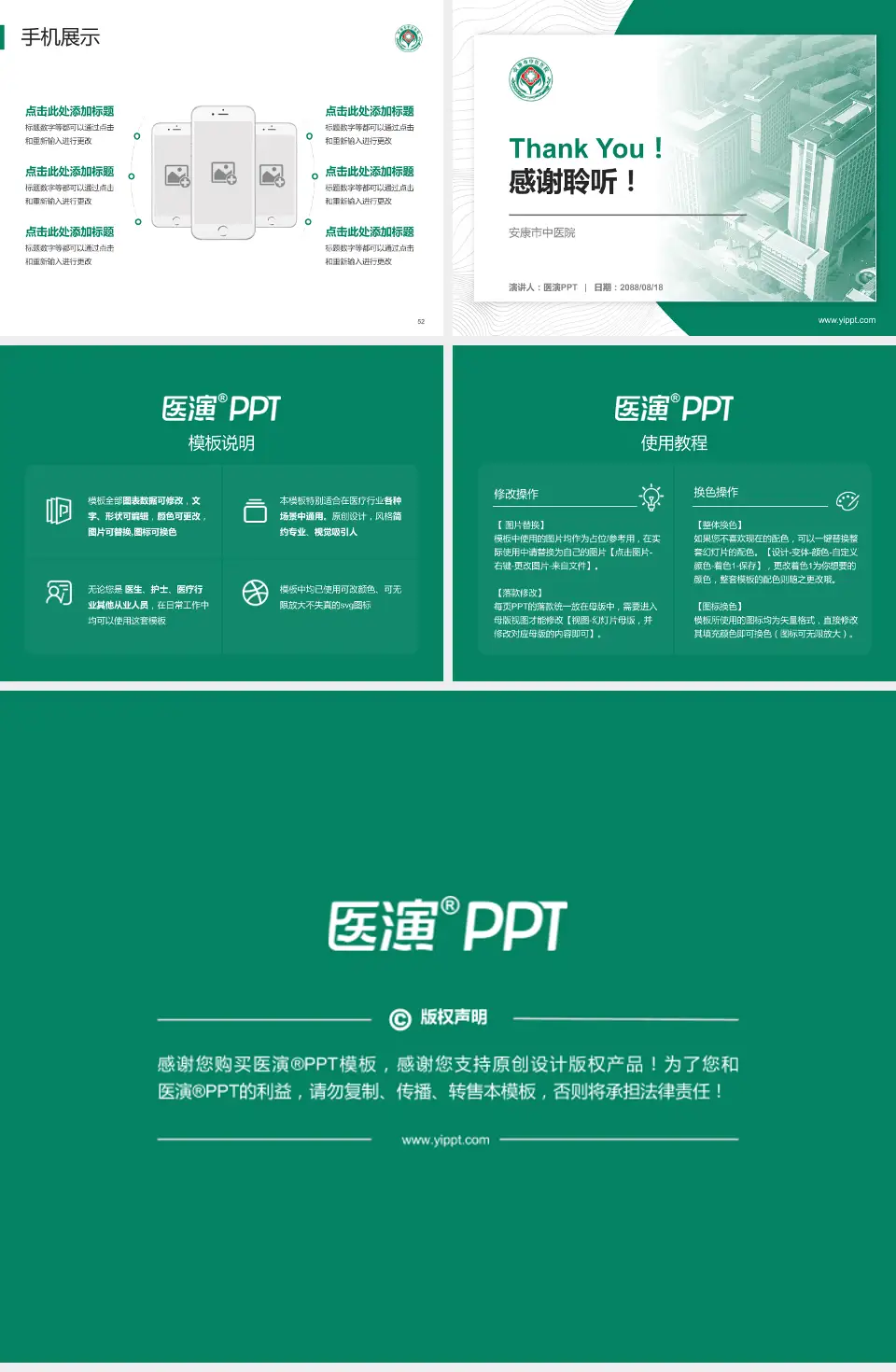 安康市中医院医院管理报告PPT模板4:3格式幻灯片预览图7