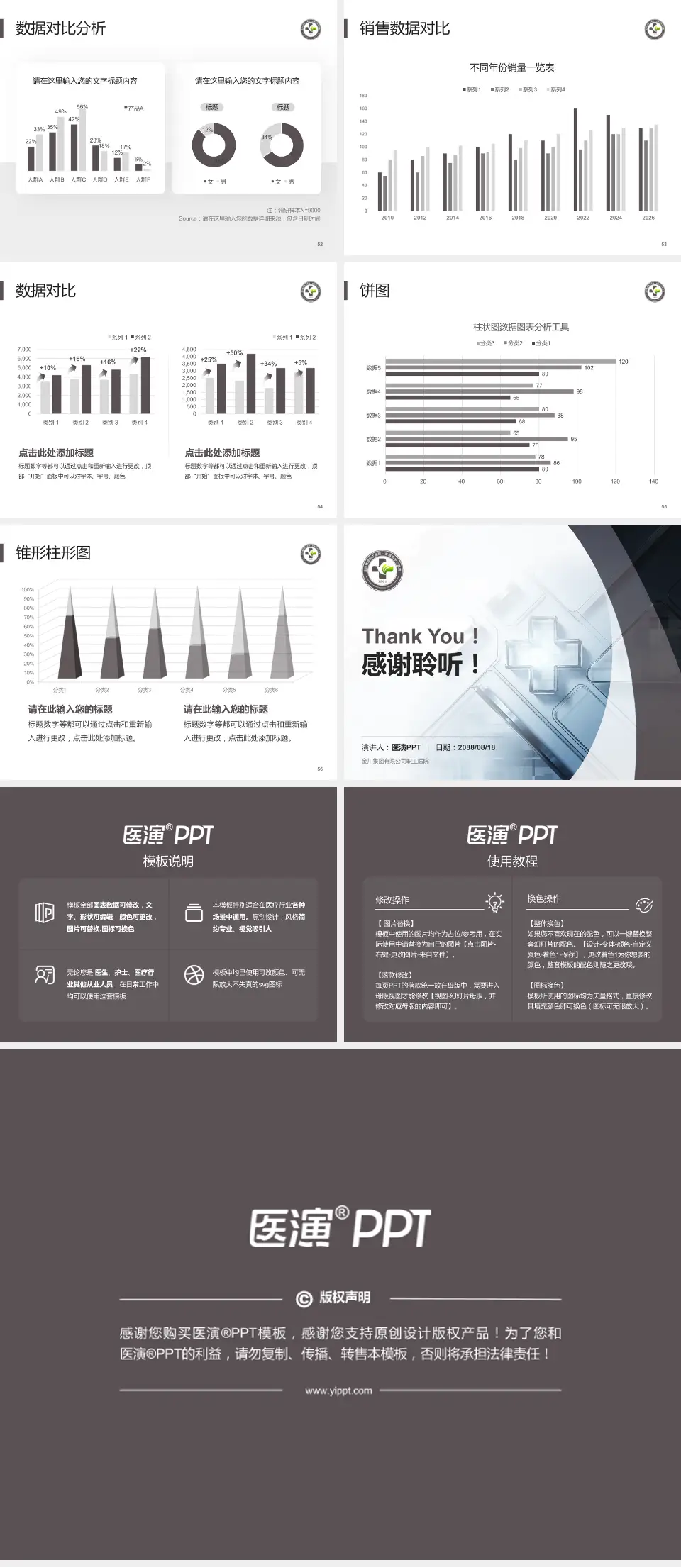 金川集团有限公司职工医院医疗行业比赛专用PPT模板4:3格式幻灯片预览图7