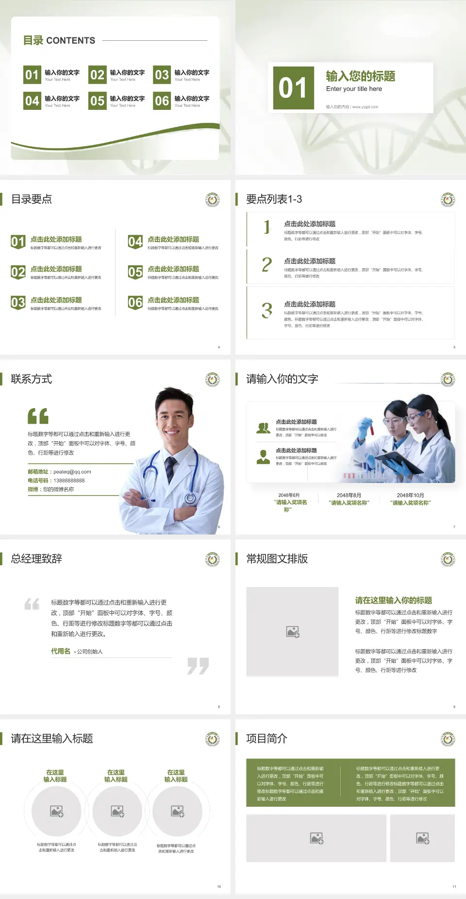 武警甘肃省总队医院项目申请与汇报PPT模板4:3格式幻灯片预览图2