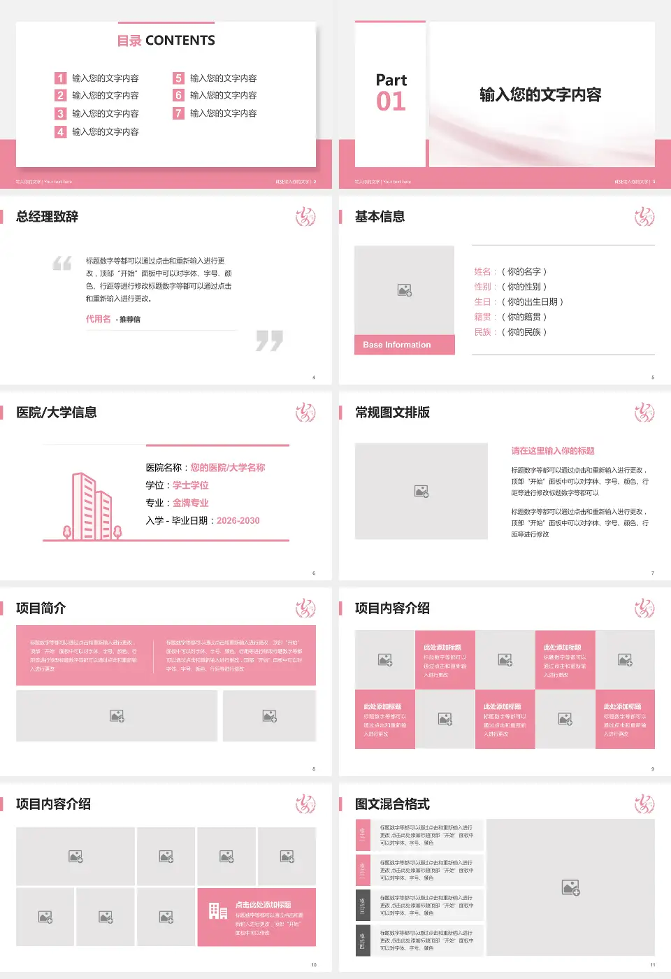 安康市妇幼保健院个人求职应聘简历PPT模板16:9格式幻灯片预览图2